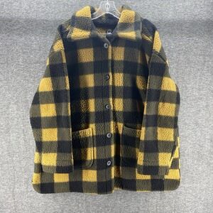 Lee Jacket Mens 1X Plaid Sherpa Lined Button Up‎ Western Cowboy Rodeo